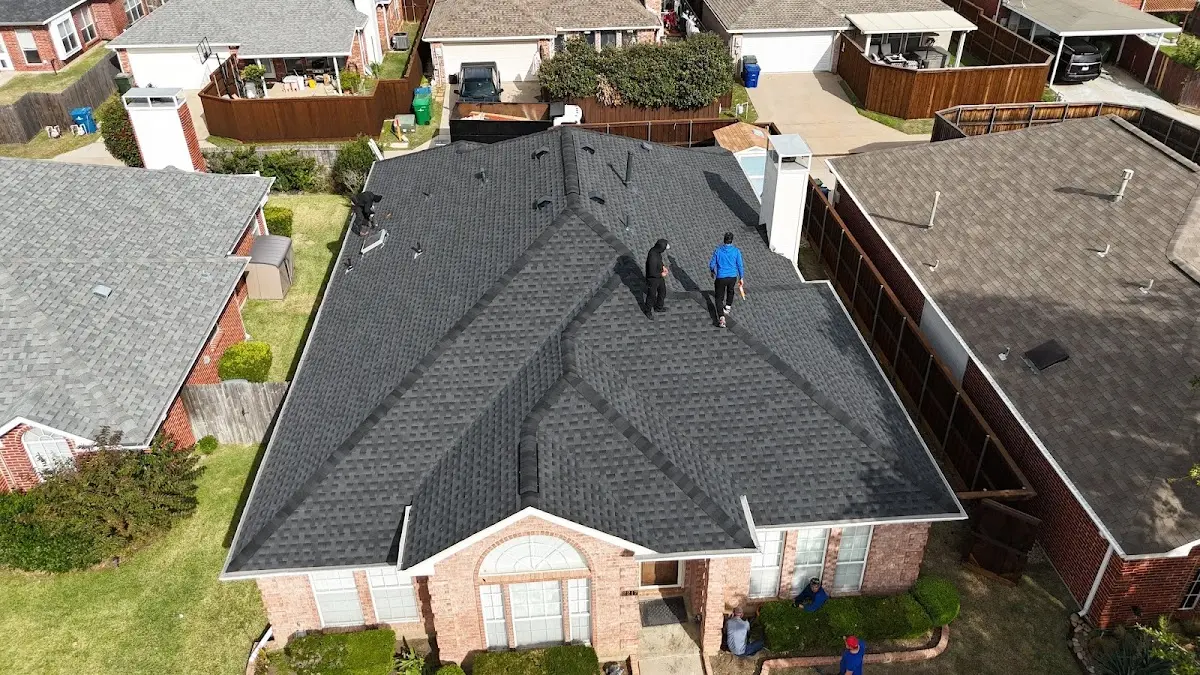 Slate & Tile Roof Repair work in progress on a Grandwood Park property